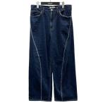 ショッピングused 【値下げ】jieda フロントフリンジ加工デニムパンツ USED LOOSE FIT JEANS ユーズドルーズフィットジーンズ Jie-STD-PT