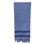 ポロラルフローレン POLO RALPH LAUREN ウールマフラー ブルー サイズ：フリーサイズ