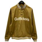 ゴルフィッカーズ Golfickers 22AW ロゴプリントプルオーバージャケット G-Team Jacket ナイロンプルオーバー マスタード・ホ