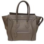 CELINE 167793LUG． 09S0「ラゲージマイクロショッパー」ハンドバッグ グレージュ (自由が丘店) 220419