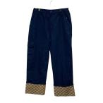 【値下げ】GUCCI GG柄コットンキャンバスパンツ 753122 ネイビー サイズ:46 (EC)