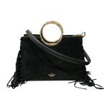 ケイトスペード Kate Spade スウェードフリンジ2WAYショルダーバッグ PXRU9318 ブラック