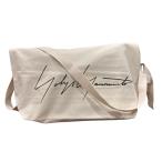 ヨウジヤマモト YOHJI YAMAMOTO シグネチャーロゴメッセンジャーバッグ アイボリー