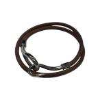 エルメス HERMES ジャンボ 2連レザーブレスレット ブラウン