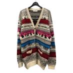 セリーヌ CELINE ジャガードカーディガン 2A08L715M ホワイト×レッド サイズ：M