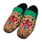 ショッピングロエベ ロエベ LOEWE Embroidered Slipper スリッポン ブラウン×レッド×グリーン サイズ：29