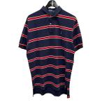 ポロラルフローレン POLO RALPH LAUREN ポロシャツ ネイビー×レッド サイズ:L