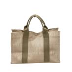 【値下げ】FRANCOIS RENIER トートバッグ ベージュ×オフホワイト (EC)