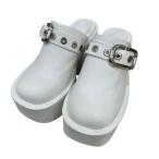 マークジェイコブス MARC JACOBS The J Marc Leather Clogs 厚底サンダル ホワイト サイズ：36