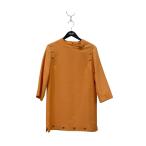 [ снижение цены ]GUCCI Apricot Wool Silk Cady Button Detail Short Dress короткий рукав Short платье 59698