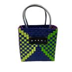 マルニ MARNI ハンドバッグ ネイビー×ピンク×グリーン