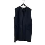 ショッピングエヴァ エヴァムエヴァ evam eva wool boucle long vest ロングベスト E253T111 ネイビー サイズ：2