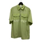 【値下げ】BURBERRY ハーフジップシルクブラウス 8041117 黄緑 サイズ：38 (中目黒店)