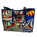 ドルチェアンドガッバーナ DOLCE & GABBANA Carretto Print Canvas Tote Bag キャンバストートバッグ ブルー