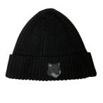 ショッピングニット帽 【値下げ】MAISON KITSUNE BOLD FOX HEAD BEANIE ニット帽 MM06111KT1022 ブラック サイズ：表記無し (EC)