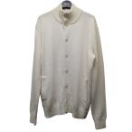 [ снижение цены ]Zanone 5 мера шерсть воротник-стойка вязаный кардиган 810100 слоновая кость размер :50 (EC)