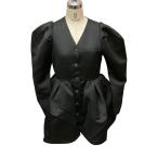 ビビィ Bibiy． DOROTHY PUFF DRESS パフスリーブプリーツワンピース B41-OP110BKF ブラック サイズ：Free