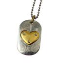 ドルチェアンドガッバーナ DOLCE ＆ GABBANA ドッグタグネックレス シルバー×ゴールド サイズ：ONE SIZE