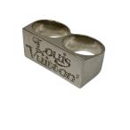 ルイヴィトン×ニゴ LOUIS VUITTON×NIGO ラインストーンダブルスクエアードLVリング MP2687 サイズ：左22号/右23号