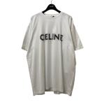 セリーヌ CELINE Studded Logo スタッズロゴTシャツ ホワイト サイズ:XL