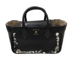 ショッピングダメージ 【値下げ】A．D．M．J． クリスタルガラス装飾マイクロミニトートバッグ 18WS01008 ブラック (フレスポ東大阪店)