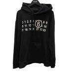 ショッピングマルジェラ マルタンマルジェラ MM6 Maison Margiela ダメージ加工プルオーバーフーディ S62GU0112 ブラック サイズ：L