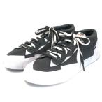 【値下げ】sacai×NIKE 「NIKE BLAZER LOW／SACAI」スニーカー ホワイト×アイアングレー サイズ：27．5cm (代官山店)