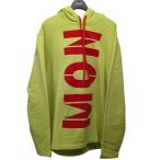 【値下げ】MONCLER GENIUS ロゴプリントプルオーバーパーカー H109H8G00001 ネオンイエロー サイズ：L (EC)