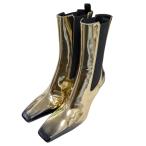 【値下げ】PRADA オンブレブラッシュドレザーブーティー 1U986M ゴールド サイズ：36 1/2 (代官山店)