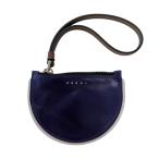 マルニ MARNI ハーフムーンコインケース パープル×ブラウン