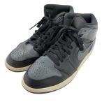 ナイキ NIKE AIR JORDAN 1 MID ミッドカットスニーカー 554724-041 ブラック×ダークグレー サイズ：27cm