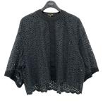 ドゥロワー Drawer 20SS エンブロレースノーカラージャケット ブラック サイズ:36