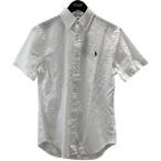 ポロラルフローレン POLO RALPH LAUREN ストライプ シアサッカー 半袖BDシャツ ホワイト サイズ:XS