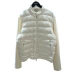 モンクレール MONCLER ニット切替ダウンジャケット K10919B00016 ホワイト×ベージュ