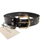 【値下げ】ERMANNO FIRENZE レザーベルト D39ET ブラック (EC)