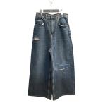 ザラ ZARA×HARRY LAMBERT RIPPED BAGGY FIT JEANS デニムパンツ 6688 390 407 インディゴ サイズ: