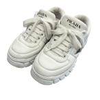プラダ PRADA 厚底スニーカー 2EE386 ホワイト サイズ：6 1/2
