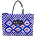 マルニ MARNI カゴバッグ ブルー×ピンク