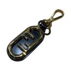 フェンディ FENDI オーロックキーホルダー ブラック×ゴールド