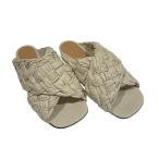 ボッテガヴェネタ BOTTEGA VENETA PEL S.GOMMA PADDED サンダル アイボリー サイズ:37