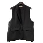 エンフォルド ENFOLD 25SS HIGH TWIST WEAVE WIDE TAILORED VEST ジレ 300IS430 0201 ブラッ
