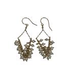 nachula Rige .elinaturali jewery бисер серьги белый × Gold 