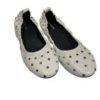 【値下げ】MICHAEL KORS Amy Ballet Optic バレエパンプス ホワイト サイズ：8.5M (EC)