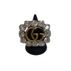 グッチ GUCCI GGマーモントクリスタルリング ゴールド
