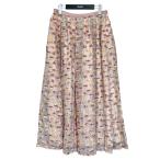 ショッピング比較 ドゥロワー Drawer オーガンカットジャガードシースルーロングスカート 6524-299-1840 ピンク サイズ：38