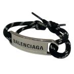 [ снижение цены ]BALENCIAGA Logo plate браслет черный (... walk магазин )
