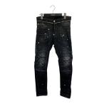 ショッピングディースクエアード ディースクエアード DSQUARED2 Tidy biker jean デニムパンツ S74LA0804 ブラック サイズ：42