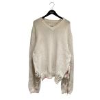 ショッピングマルジェラ メゾンマルジェラ Maison Margiela 21SS GRUNGE PULL KNIT Vネックニット S50GP0242 アイボリー サイズ：