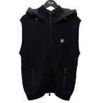 ショッピングmoncler 【値下げ】MONCLER ニット切替ダウンベスト A20919413400 ネイビー サイズ：XL (広島パルコ店)