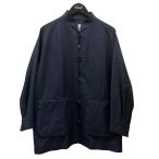 ショッピング広島 【値下げ】mame kurogouchi Geometric Silk Cotton Jacquard Coat ジャガードコート MM23SS-CO009 ネイビー サイズ：2 (広島パルコ店)
